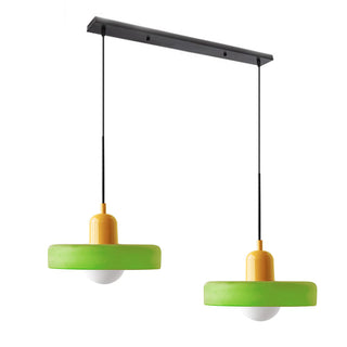 Suspension Bauhaus – Lampe LED moderne à deux têtes en verre pour salle à manger