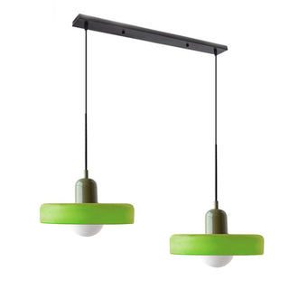 Suspension Bauhaus – Lampe LED moderne à deux têtes en verre pour salle à manger
