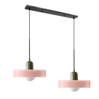 Suspension Bauhaus – Lampe LED moderne à deux têtes en verre pour salle à manger