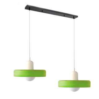 Suspension Bauhaus – Lampe LED moderne à deux têtes en verre pour salle à manger