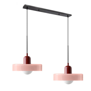 Suspension Bauhaus – Lampe LED moderne à deux têtes en verre pour salle à manger