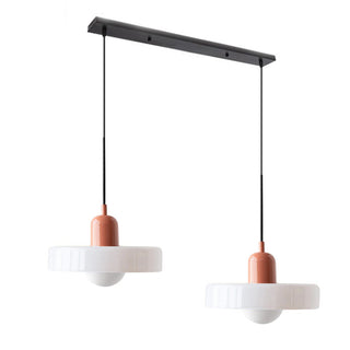 Suspension Bauhaus – Lampe LED moderne à deux têtes en verre pour salle à manger
