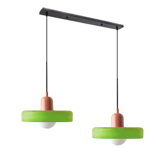 Suspension Bauhaus – Lampe LED moderne à deux têtes en verre pour salle à manger