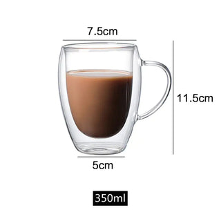 double walled glass tumbler heat resistant durable drinkware close-up detail