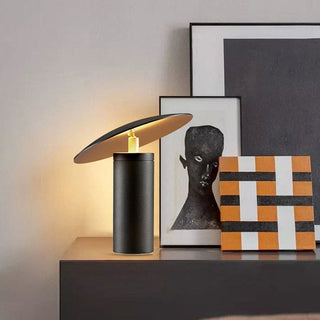 Scandinavian Table Lamp – Matte Black Adjustable Tilt Lamp with Warm Ambient Light