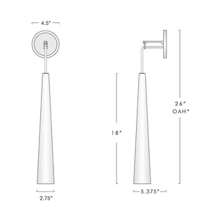 Black gold single bulb wall sconce metal — modern light