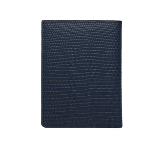 luxury leather wallet haven navy blue rfid blocking designer billfold card slots set view