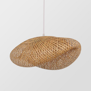 Handwoven rattan pendant lamp for kitchen island lighting