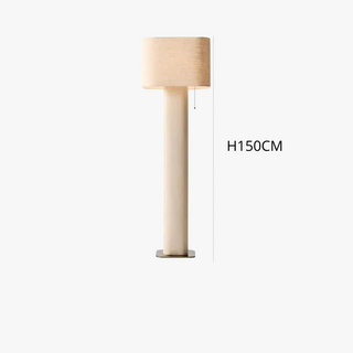 Fabric Floor Lamp – Modern Metal Wabi Sabi Lamp with Soft LED Lighting