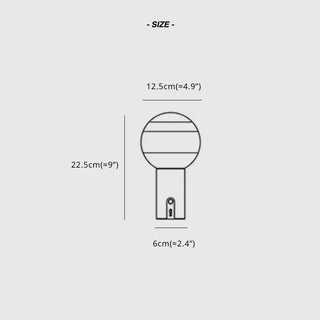 Glass ball lamp detail — USB portable warm fixture