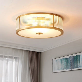 Warm brass round ceiling lamp vintage – ceiling light