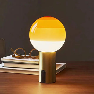 Portable USB glass ball table lamp — artistic warm ambient