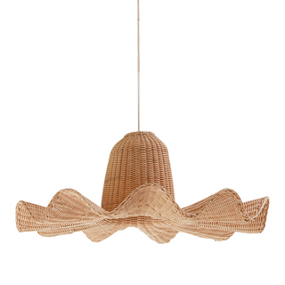 Extra-large natural rattan pendant for spacious living areas