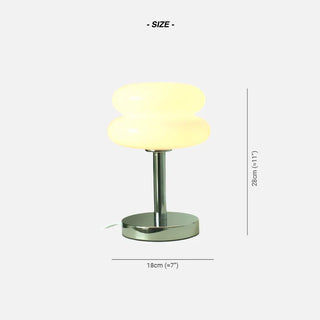Nordic metal glass lamp — minimalist round warm ambient