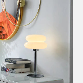 Glass LED round lamp detail — Nordic minimalist style
