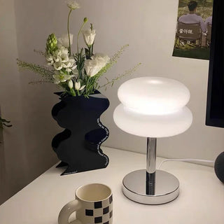 Metal glass Nordic lamp — LED round ambient design