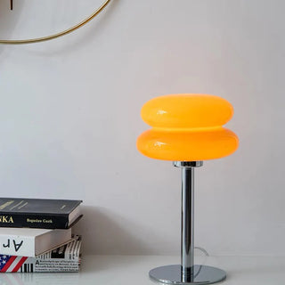 Minimalist LED table lamp — Nordic round glass design