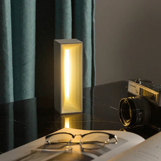 Designer cement lamp front angled — architectural E27
