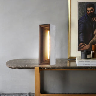 Architectural designer cement table lamp — LED E27 fixture
