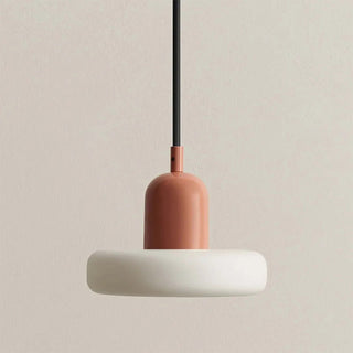 Morandi pendant lamp showing muted colored glass detail