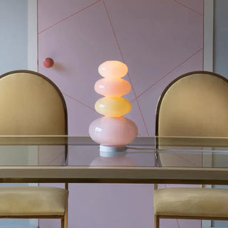 Colorful rainbow glass floor lamp — unique living room light