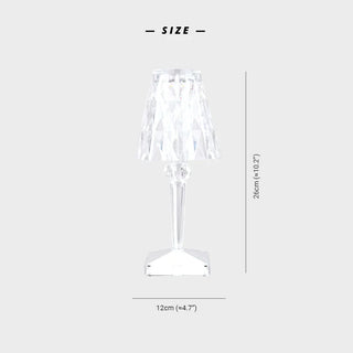K9 crystal lamp close-up — modern LED elegant detail