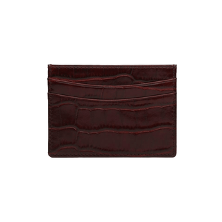 luxury leather card holder haven crocodile leather wallet credit card slots detail shot