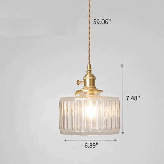 Nordic retro clear glass single pendant over kitchen