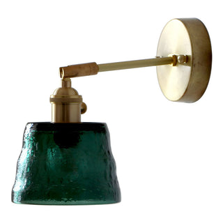 Adjustable glass vintage warm metal wall sconce ambient
