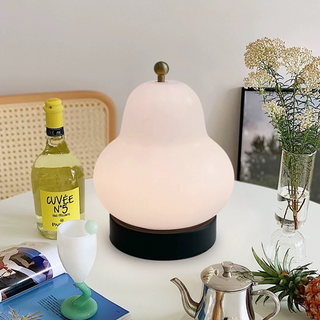 Pear touch lamp front — French portable LED soft design