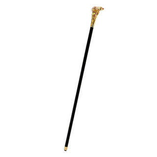 Gold plated frog handle Swarovski crystal Italian luxury walking cane detail