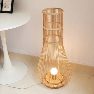 Ecological Floor Lamp – Soft LED Lighting | Natural Bamboo Lamp for Living Room