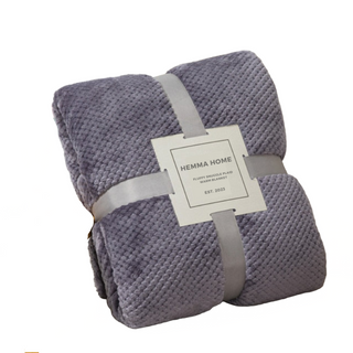 snuggle plaid blanket warm fleece soft throw plush winter cozy bed front view