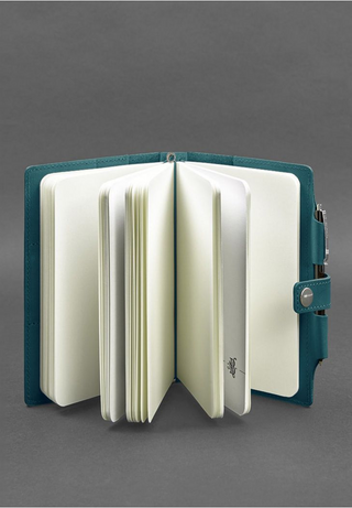 leather bound notebook a5 classic soft book design removable sections close-up