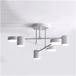 LED Ceiling Light - Metal Flush Mount Light with Gold & Black Circle Design