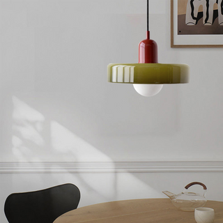 Modern small glass pendant — LED kitchen island fixture