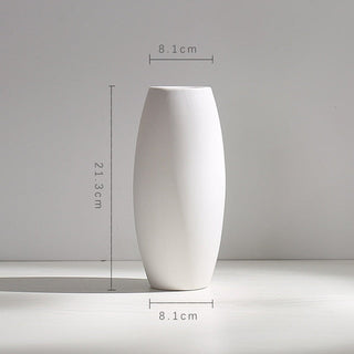 white ceramic vase modern minimalist kyathos decorative flower holder hemp rope product view
