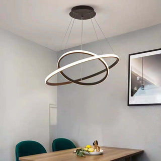 Modern LED ring chandelier — adjustable hanging ring pendant ceiling light