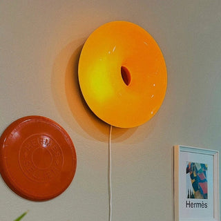 Donut glass wall lamp dimmable angle — modern LED sconce