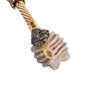 Sicilian exclusive women's umbrella 24K gold handle view