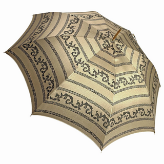 Handmade exclusive Sicilian umbrella 24K gold handle open