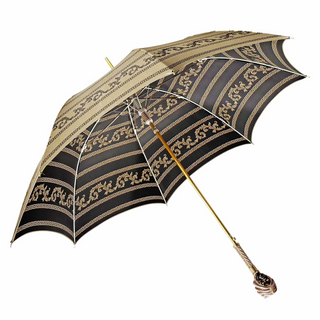 Women's exclusive Sicilian luxury umbrella 24K gold top