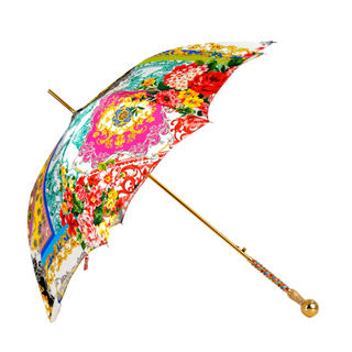 Women's limited edition umbrella crystal 24K gold handle side