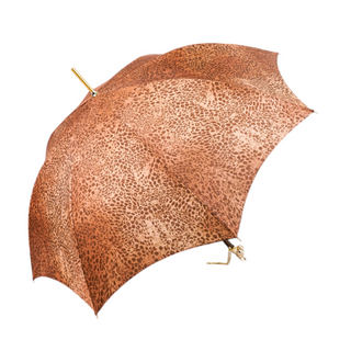 Handmade luxury automatic umbrella gold cat handle open canopy