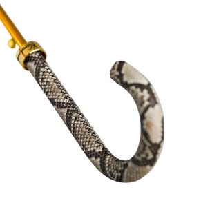 Designer python women's umbrella carbon fiber leather canopy