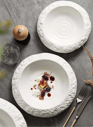 Rock-Texture Ceramic Soup Bowl – Restaurant Style