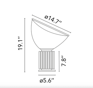 Minimalist black lamp setting — aluminum gloss white