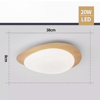 Natural Ceiling Light – Modern Wood Finish Lighting With Soft LED Glow