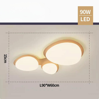 Natural Ceiling Light – Modern Wood Finish Lighting With Soft LED Glow