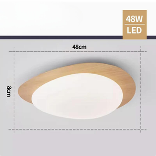 Natural Ceiling Light – Modern Wood Finish Lighting With Soft LED Glow